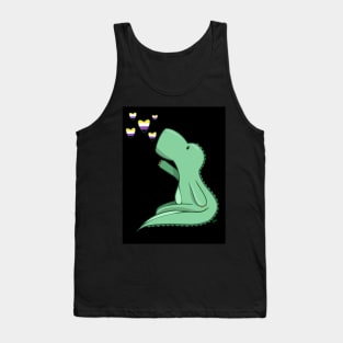 Non-binary Pride Dinosaur Tank Top